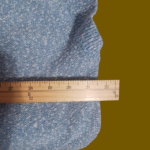 Loft Womens Speckled Knit blouse size large blue color - Picture 6 of 6